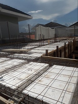 Antes da primeira laje, já entramos para preparação